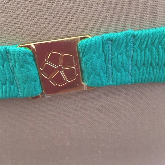 NWT TRINA TURK Cabana Teal Bikini Top SZ 8 - Picture 5 of 11